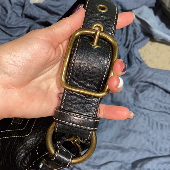 EUC VINTAGE COACH CHELSEA  LACED DUFFLE CROSSBODY SHOULDER BAG 10399 black - Picture 6 of 11